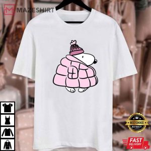 Snoopy Puffer Jacket Winter Christmas T Shirt (3)