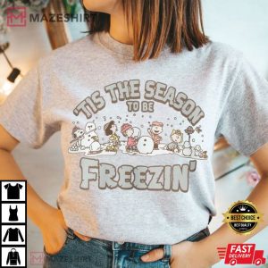 Tis The Season To Be Freezing Winter Peanuts T Shirt (2)