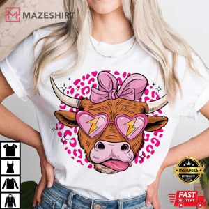 Highland Cow Valentines Day Cow Lover T Shirt (3) Mazeshirt