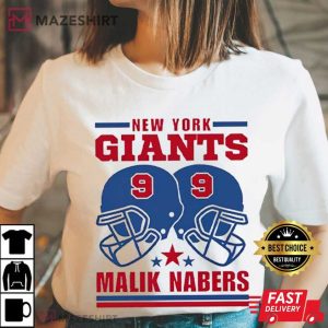 New York Giants Malik Nabers Helmet T Shirt (2)