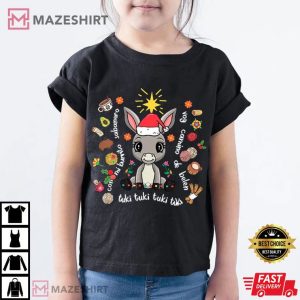 Tuki Tuki Donkey Feliz Navidad Mexican T Shirt (3)