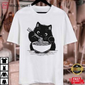 Noodles Cat Ramen Lover Gift T Shirt (4)