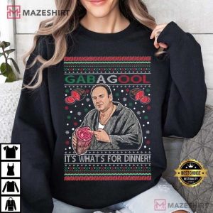 Gabagool It's What's For Dinner Tony Soprano Ugly Christmas Shirt (2)