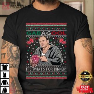 Gabagool It's What's For Dinner Tony Soprano Ugly Christmas Shirt (3)