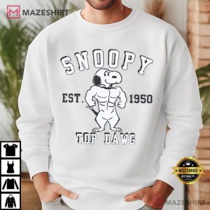 Snoopy Peanuts Top Dawg Est 1950 Vintage Cartoon T Shirt (4)