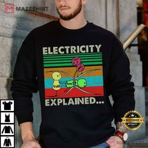 Electricity Explained Funny Ohm Volt Amp Retro T Shirt (2)