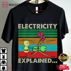 Electricity Explained Funny Ohm Volt Amp Retro T Shirt (3)