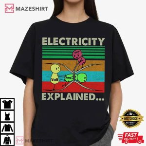 Electricity Explained Funny Ohm Volt Amp Retro T Shirt (4)