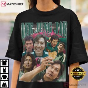 Lee Jung Jae Squid Game Player 456 Vintage T Shirt (4)