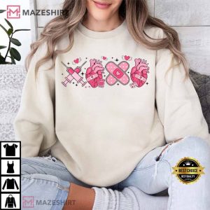 Cardiac Nurse XOXO Women Valentines Day T Shirt (4)