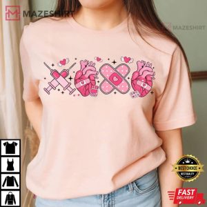 Cardiac Nurse XOXO Women Valentines Day T Shirt (2)