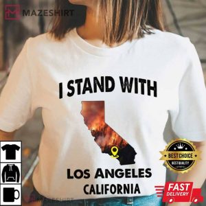 Pray For California Los Angeles Firefighter Support T Shirt (3)
