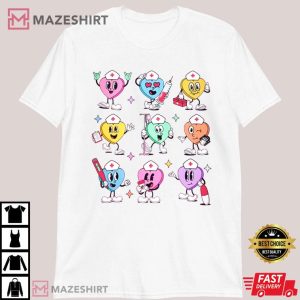 Valentine's Day Gift For Nurse Candy Hearts T Shirt (3)