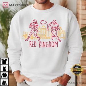 Red Kingdom Mahomes And Kelce Kansas City Chiefs Football T Shirt (4)
