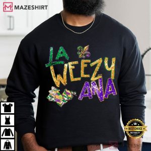 Mardi Gras La Weezy Ana Louisiana Retro Vintage T Shirt (3)