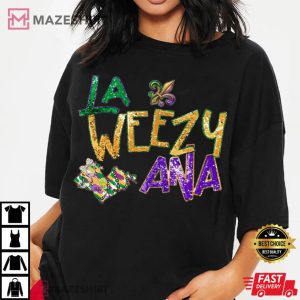 Mardi Gras La Weezy Ana Louisiana Retro Vintage T Shirt (2)