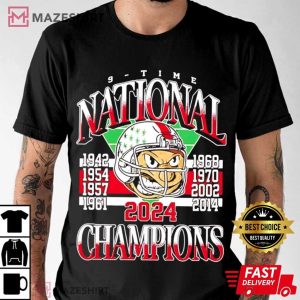 Ohio State Buckeyes 9 Time National Champions T-Shirt