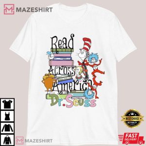 Dr Seuss Author Read Across America Day Bookworm T Shirt (4)