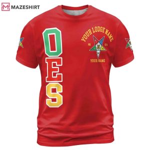 Order Of The Eastern Star OES Custom Name 3D T Shirt (3)