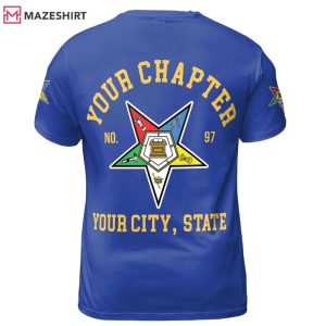 Order of the Eastern Star OES Pentagon Blue Custom 3D T Shirt (2)