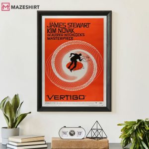 Vertigo James Stewart Kim Novak Movie Poster (4)
