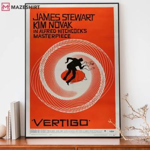 Vertigo James Stewart Kim Novak Movie Poster (1)