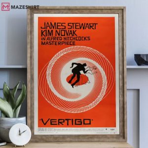 Vertigo James Stewart Kim Novak Movie Poster (2)