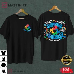 Support Squad Autism Awareness Custom Name T Shirt (1)