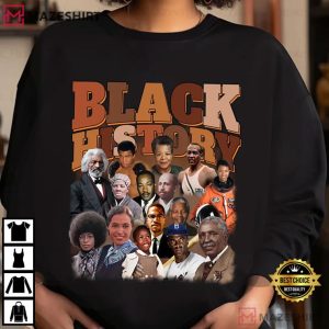 Black History Month Characters Bootleg Style T Shirt (3) Mazeshirt