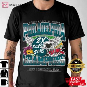 Philadelphia Eagles Champions 2024 2025 Season Football T Shirt (4) Mazeshirt