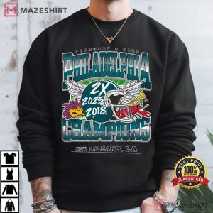 Philadelphia Eagles Champions 2024 2025 Season Football T Shirt (1) Mazeshirt