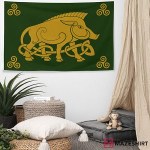 Celtic Boar Large Ancient Gaul Flag
