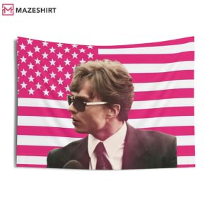 Nicholas Chavez Pink American Wall Tapestry Flag