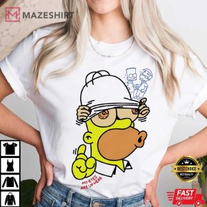 Homer Simpson Three Headed My Eyes Are Up Here Funny T Shirt (3)