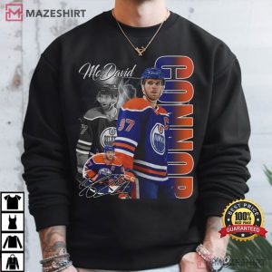 Connor McDavid Vintage 90s Edmonton Oilers NHL Hockey T Shirt (1)