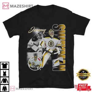 Jeremy Swayman Boston Bruins Bootleg 90s Hockey T Shirt (2)