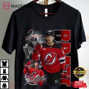 Jesper Bratt New Jersey Devils Bootleg NHL Hockey T Shirt (2)