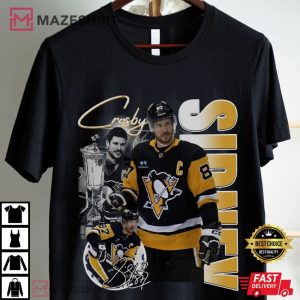 Sidney Crosby Pittsburgh Penguins Ice Hockey Bootleg T Shirt (2)
