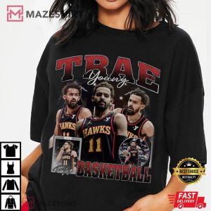 Trae Young Vintage Bootleg Style Basketball T Shirt (4)