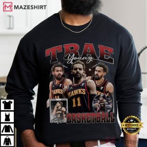 Trae Young Vintage Bootleg Style Basketball T Shirt (1)