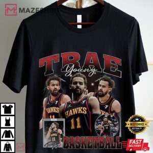 Trae Young Vintage Bootleg Style Basketball T Shirt (2)