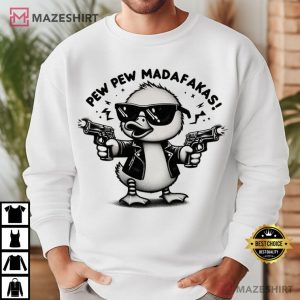 Pew Pew MADAFAKAS Funny Duck Meme T Shirt (1)