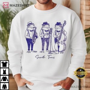 Smooth Tunes Funny Frog Musicians Vintage Jazz Band T Shirt (1)