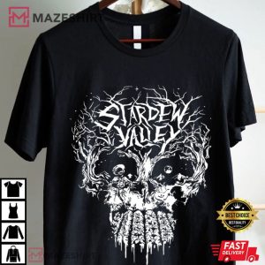 Stardew Valley Skull Skeleton Farming Game Retro T Shirt (4)