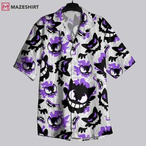 Ghost Type Pokemon Mystic Japanese Anime Hawaiian Shirt And Shorts (2)