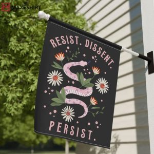 Resist Dissent Persist Progressive Garden Flag (1)