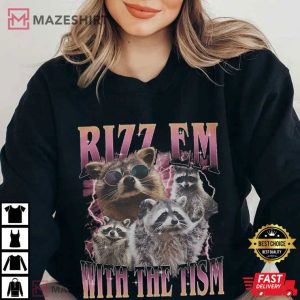 Raccoon Rizz Em With The Tism Autism Awareness T Shirt (1)