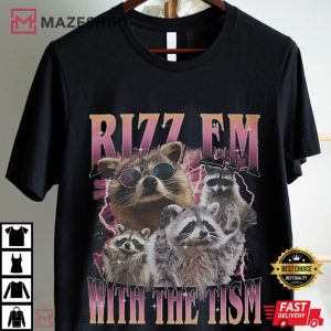 Raccoon Rizz Em With The Tism Autism Awareness T Shirt (2)