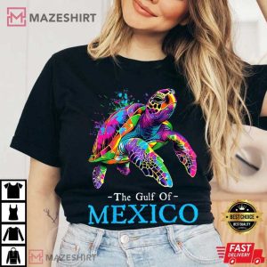 Sea Turtle The Gulf of Mexico Forever El Golfo De México T Shirt (4)