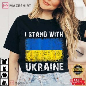 I Stand With Ukraine Ukrainian Flag Pride T Shirt (4)